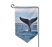 Bandiere da giardino a coda di balena verticale su entrambi i lati, 30,5 x 45,7 cm, bandiera stagionale primaverile estate decorazione per esterni