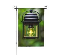 Bandiere da giardino a doppia faccia con lucciola e lanterna, decorazione stagionale per tutte le stagioni per la decorazione del portico anteriore del cortile