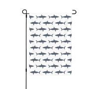 Bandiere da giardino a doppia faccia con pesci e squali, decorazione stagionale per tutte le stagioni per la decorazione del portico anteriore del cortile