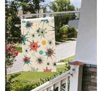 Bandiere da giardino a doppia faccia da 0,9 x 0,9 m, bandiera per esterni/interni Brezza bandiere atomiche stelle retrò motivo benvenuto banner per giardino casa vacanza decorazione casa bandiera