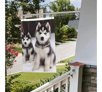 Bandiere da giardino a doppia faccia da 0,9 x 0,9 m Banner per esterni/interni bandiere di brezza adorabili husky benvenuto banner per giardino casa vacanza decorazione giardino bandiera