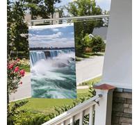 Bandiere da giardino a doppia faccia da 0,9 x 0,9 m Banner per esterni/interni Breeze Flags Niagara Falls Benvenuto Yard Banner per giardino Casa Vacanze Decorazione per la casa Bandiera da giardino