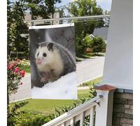 Bandiere da giardino a doppia faccia da 0,9 x 0,9 m Banner per esterni/interni Brezza bandiere opossum nella neve banner per giardino casa vacanza decorazione giardino bandiera