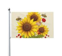 Bandiere da giardino a doppia faccia da 0,9 x 1,5 m, bandiera per esterni/interni Brezza bandiera api girasoli margherita fiori di rosa banner di benvenuto per giardino casa vacanze decorazione casa