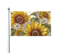 Bandiere da giardino a doppia faccia da 0,9 x 1,5 m, bandiera per esterni/interni Brezza bandiera api girasoli margherita fiori di rosa banner di benvenuto per giardino casa vacanze decorazione casa