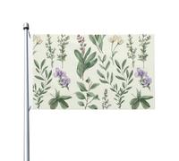 Bandiere da giardino a doppia faccia da 0,9 x 1,5 m, bandiera per esterni/interni Brezza bandiera erbe foglie e rami di benvenuto banner per giardino casa vacanza decorazione casa bandiera giardino