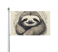 Bandiere da giardino a doppia faccia da 0,9 x 1,5 m, bandiera per esterni/interni, brezza, bradipo, mio spirito, animale, benvenuto, striscioni per giardino, casa, vacanze, decorazione per la casa