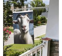 Bandiere da giardino a doppia faccia da 2 x 3 m bandiera da cortile esterno/interno bandiere brezza capra benvenuto banner per giardino casa vacanza decorazione casa bandiera giardino