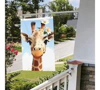 Bandiere da giardino a doppia faccia da 2 x 3 m bandiera da cortile per esterni/interni bandiere brezza giraffa benvenuto banner per giardino casa vacanza decorazione casa bandiera giardino