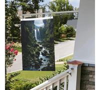 Bandiere da giardino a doppia faccia da 2 x 3 m Banner per esterni/interni Brezza bandiere cascata scogliera benvenuto banner per giardino casa vacanza decorazione casa bandiera giardino