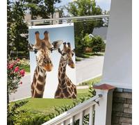 Bandiere da giardino a doppia faccia da 2 x 3 m Banner per esterni/interni Brezza Bandiere Colli di giraffa Benvenuto Yard Banner per giardino Casa Vacanze Home Decor Bandiera da giardino