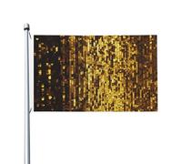 Bandiere da giardino a doppia faccia da 3 x 1,5 m bandiera da cortile esterno/interno bandiera brezza oro paillettes scintilla banner per giardino casa vacanza decorazione giardino bandiera