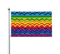 Bandiere da giardino a doppia faccia da 3 x 1,5 m bandiera da cortile esterno/interno bandiera brezza gay pride arcobaleno benvenuto banner per giardino casa vacanza decorazione casa bandiera giardino