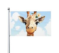 Bandiere da giardino a doppia faccia da 3 x 1,5 m bandiera da cortile esterno/interno bandiera brezza giraffa benvenuto banner per giardino casa vacanza decorazione giardino bandiera