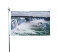 Bandiere da giardino a doppia faccia da 3 x 1,5 m bandiera da cortile esterno/interno bandiera brezza cascate del Niagara banner per giardino casa vacanza decorazione giardino bandiera