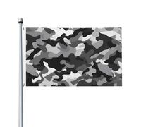 Bandiere da giardino a doppia faccia da 3 x 1,5 m bandiera da cortile esterno/interno bandiera brezza nera grigia bianca mimetica banner per giardino casa vacanza decorazione giardino bandiera
