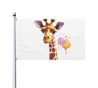Bandiere da giardino a doppia faccia da 3 x 1,5 m bandiera da cortile esterno/interno bandiera brezza giraffa benvenuto banner per giardino casa vacanza decorazione giardino bandiera