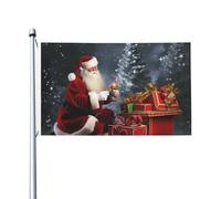 Bandiere da giardino a doppia faccia da 3 x 1,5 m bandiera da cortile esterno/interno bandiera brezza Buon Natale benvenuto banner per giardino casa vacanza decorazione giardino bandiera