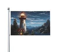 Bandiere da giardino a doppia faccia da 3 x 1,5 m, bandiera per esterni/interni Brezza bandiera Babbo Natale faro benvenuto banner per giardino casa vacanza decorazione giardino bandiera