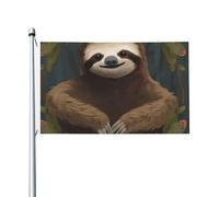 Bandiere da giardino a doppia faccia da 3 x 1,5 m, bandiera per esterni/interni Brezza bandiera bradipo benvenuto banner per giardino casa vacanza decorazione casa bandiera giardino