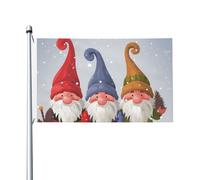 Bandiere da giardino a doppia faccia da 3 x 1,5 m, bandiera per esterni/interni Brezza bandiera natalizia invernale gnomi di benvenuto banner per giardino casa vacanza decorazione casa bandiera