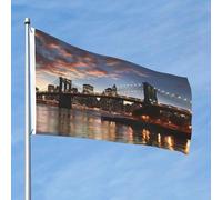 Bandiere da giardino a doppio lato del ponte di New York bandiere da giardino per esterni bandiere da cortile bandiera stagionale per esterni bandiera decorativa per casa vacanza all'aperto