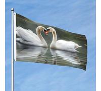 Bandiere da giardino a due cigni Bandiere da giardino su entrambi i lati piccole bandiere da giardino per esterni Bandiera da cortile stagionale per esterni Bandiera decorativa per casa vacanza