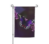 Bandiere da giardino a forma di farfalla viola prugna per esterni su entrambi i lati bandiere da cortile 30,5 x 45,7 cm piccole bandiere da giardino stagionali per decorazioni interne ed esterne
