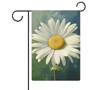 Bandiere da giardino a forma di margherita, 30,5 x 45,7 cm, doppia faccia, bandiera estiva da cortile, bandiere floreali da giardino di benvenuto, decorazioni stagionali per le vacanze