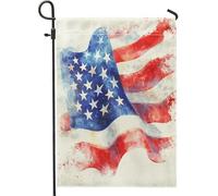 Bandiere da giardino ad acquerello America 4 luglio 30,5 x 45,7 cm per esterni, bandiere verticali standard per il giorno dell'indipendenza degli Stati Uniti per casa, vacanze, cortile, cortile, prato