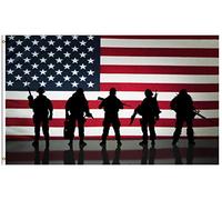 Bandiere Da Giardino American Veterans Day Soldier Military 4Th Of July Independence Memorial Day Army Warrior Bandiera Decorativa Bandiera Dell'Orgoglio Bandiere Da Cortile Per 152X90CM