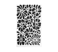 Bandiere da giardino astratte con fiori in bianco e nero, striscioni di auguri stagionali da 3x5 piedi con occhielli, decorazioni per interni ed esterni.