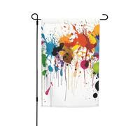 Bandiere da giardino astratte con schizzi di vernice per esterni, su entrambi i lati, bandiere da giardino, 30 x 45 cm, piccole bandiere da giardino stagionali per decorazioni interne ed esterne