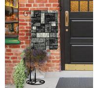Bandiere da giardino astratte grigie 30,5 x 45,7 cm, doppia faccia, piccola bandiera da giardino per esterni, bandiere da giardino, bandiere stagionali per Natale, fattoria, decorazioni esterne