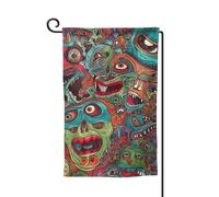 Bandiere da giardino astratte mostro verticale doppia faccia bandiera casa 30,5 x 45,7 cm primavera estate bandiera stagionale vacanza fattoria cortile decorazione da appendere all'aperto taglia unica