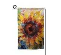 Bandiere da giardino astratte multicolore girasole bandiera verticale a doppia faccia bandiera per casa 30,5 x 45,7 cm primavera estate bandiera stagionale vacanza fattoria cortile decorazione da