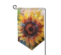 Bandiere da giardino astratte multicolore girasole bandiera verticale a doppia faccia bandiera per casa 30,5 x 45,7 cm primavera estate bandiera stagionale vacanza fattoria cortile decorazione da