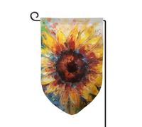 Bandiere da giardino astratte multicolore girasole bandiera verticale a doppia faccia bandiera per casa 30,5 x 45,7 cm primavera estate bandiera stagionale vacanza fattoria cortile decorazione da