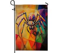 Bandiere da giardino astratte tarantola 30,5 x 45,7 cm, double face per esterni, bandiere colorate in tela verticale standard, bandiere per la casa, per insetti, cortile, cortile, prato