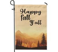 Bandiere da giardino autunnali e montagne naturali, 30,5 x 45,7 cm, double face, per esterni, paesaggio autunnale con foresta nebbiosa, bandiere verticali standard per la casa, bandiere sceniche per