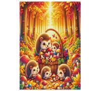 Bandiere da giardino autunnali per decorazioni esterne, bandiere da cortile su entrambi i lati, ricci carini autunnali, decorazioni natalizie arancioni per esterni, 71,1 x 101,6 cm