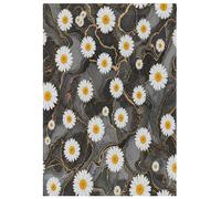 Bandiere da giardino autunnali per decorazioni esterne, resistente alle intemperie, bandiera da cortile, margherita in marmo grigio, decorazioni per Halloween per esterni, 71,1 x 101,6 cm