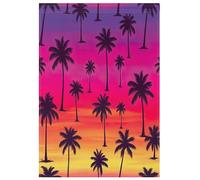 Bandiere da giardino autunnali per esterni resistenti alle intemperie per decorazioni natalizie all'aria ultimo intervento palme tramonto gradiente 28 x 40 pollici