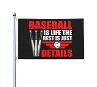 Bandiere Da Giardino Baseball Is Life The Rest Is Just Details Bandiere Decorative Premium Banner Giardino Impermeabile Outdoor Bandiera Per Celebrazione Giardino Esterna 90X150 Cm