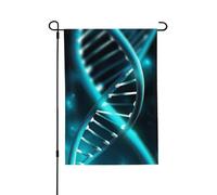 Bandiere da giardino bifacciali, 28 x 40 pollici, piccole bandiere da cortile per esterni, striscioni per le vacanze, bandiere da giardino Science Gene Strand, bandiere estive in iuta per decorazion
