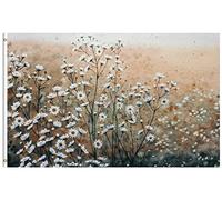 Bandiere Da Giardino Blooming White Petals Buds Chamomile Bandiera Dell'Orgoglio Bandiera Decorativa Bandiere Da Cortile Per Esterno Portico Prato 152X90CM