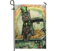 Bandiere da giardino Bombay per il giorno di San Patrizio 30,5 x 45,7 cm, double face per esterni, bandiere per esterni in tela standard, decorazione per giardino e cortile