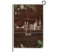 Bandiere da giardino Bristol del Regno Unito per esterni, 28 x 40 cm, stampa su entrambi i lati, opere d'arte della città, bandierine per esterni, viaggi, souvenir, serie eroi, bandiera di benvenuto