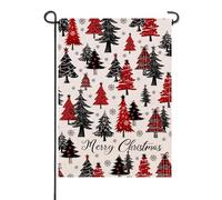 Bandiere da giardino Christmas Tree Red Black Snowflake Bandiera