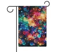 Bandiere da giardino colorate arcobaleno stelle 30,5 x 45,7 cm bandiera esterna a doppia faccia bandiera estiva bandiera floreale benvenuto giardino bandiere stagionali decorazioni per le vacanze